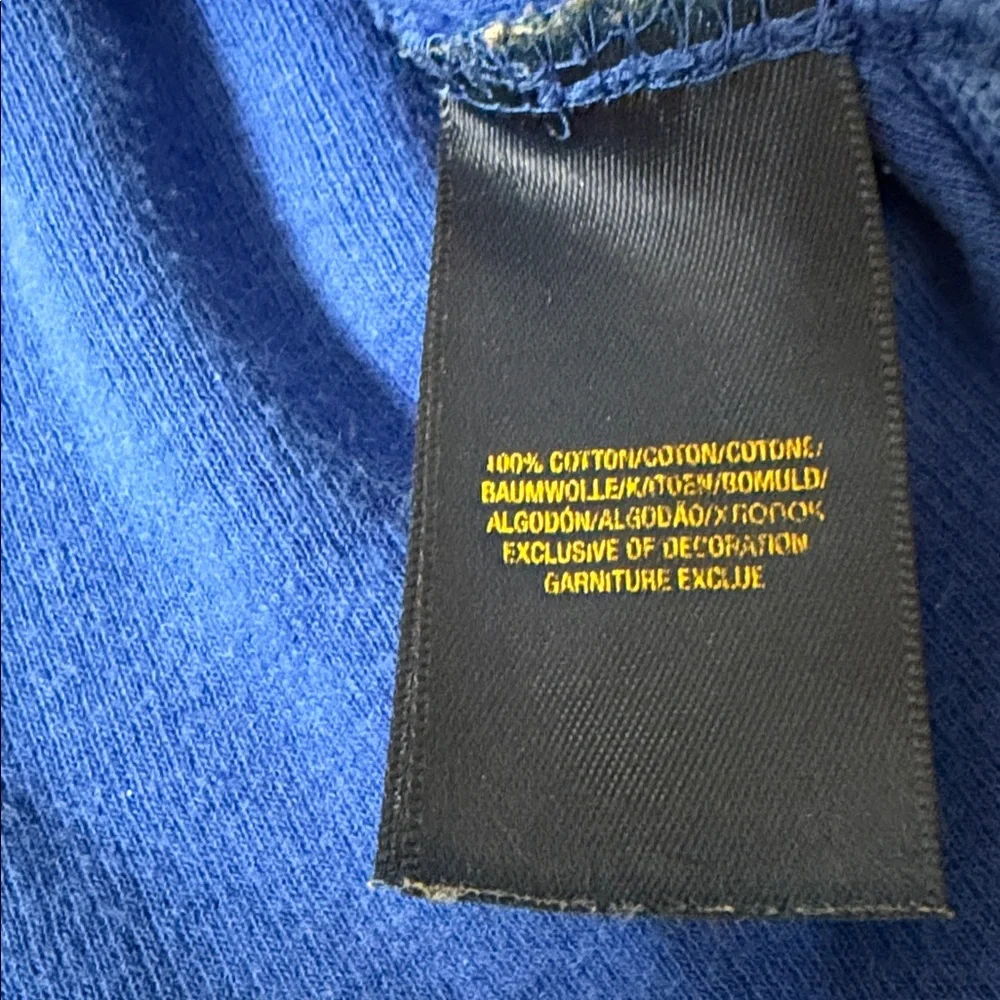 Polo Ralph Lauren 100% Cotton Royal Blue Quarter-Zip Pullover Sweater